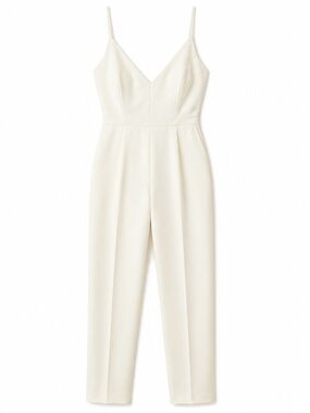 torrid Ivory V-Neck Spaghetti Strap Jumpsuit Size 18
